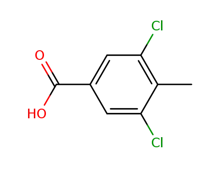Molecular Structure of 39652-34-1 (3,5-Dichloro-4-methylbenzoic acid)