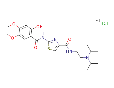 N-[2-(diisopropylamino)ethyl]-2-[(2-hydroxy-4,5-dimethoxybenzoyl)amino]-1,3-thiazole-4-carboxamide hydrochloride