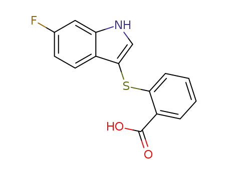 6-fluoro-3-[(2-carboxyphenyl)thio]-1H-indole