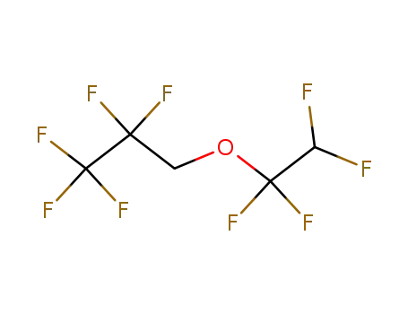 Molecular Structure of 50807-74-4 (2,2,3,3,3-PENTAFLUOROPROPYL-1,1,2,2-TETRAFLUOROETHYL ETHER)