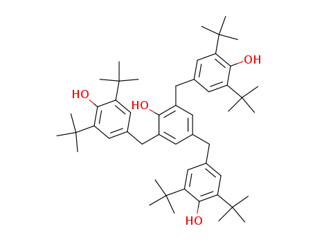 Molecular Structure of 6010-34-0 (2,4,6-TRIS-(3,5-DI-TERT-BUTYL-4-HYDROXYBENZYL)PHENOL)