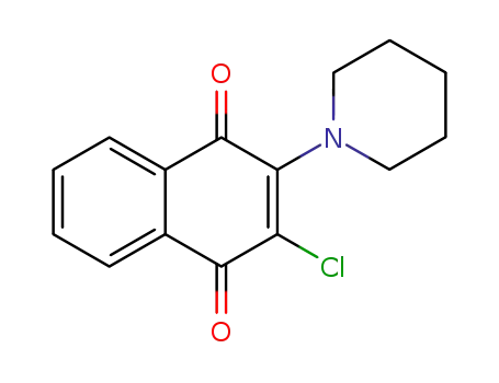 Molecular Structure of 1221-13-2 (2-CHLORO-3-PIPERIDINONAPHTHOQUINONE)