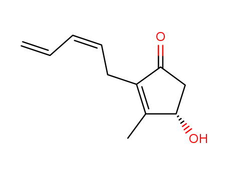 Molecular Structure of 487-67-2 (2-Cyclopenten-1-one, 4-hydroxy-3-methyl-2-(2,4-pentadienyl)-, (Z)-(+)-)