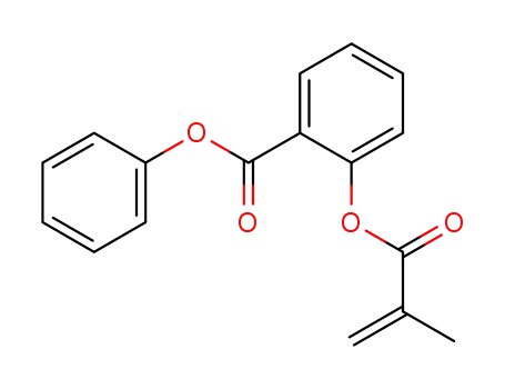 Molecular Structure of 33374-44-6 (Benzoic acid, 2-[(2-methyl-1-oxo-2-propenyl)oxy]-, phenyl ester)