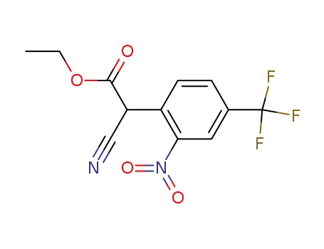 Molecular Structure of 13544-04-2 (ETHYL ALPHA-CYANO-2-NITRO-4-(TRIFLUOROMETHYL)PHENYLACETATE)