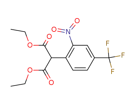 Molecular Structure of 13088-15-8 (Propanedioic acid, [2-nitro-4-(trifluoromethyl)phenyl]-, diethyl ester)