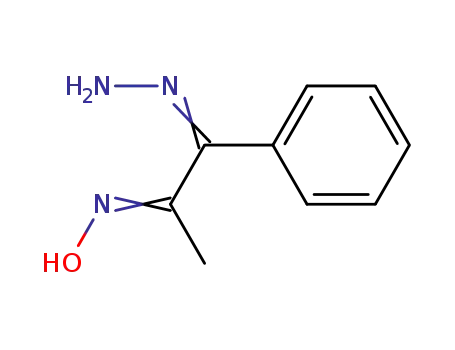 Molecular Structure of 41939-99-5 (1,2-Propanedione, 1-phenyl-, 1-hydrazone, 2-oxime)