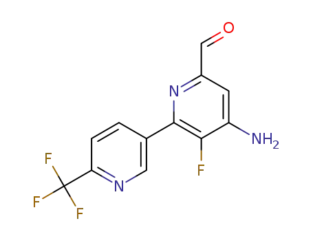 4-amino-3-fluoro-6'-(trifluoromethyl)-[2,3'-bipyridine]-6-carbaldehyde