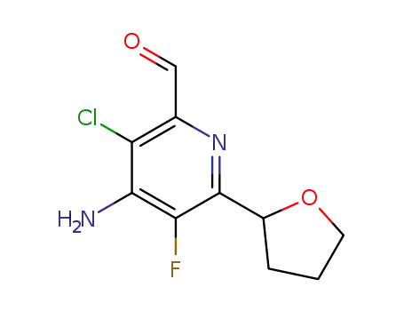 4-amino-3-chloro-5-fluoro-6-(tetrahydrofuran-2-yl)picolinaldehyde