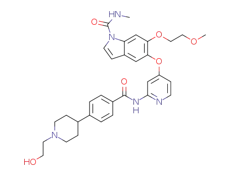 (5-({2-[({4-[1-(2-hydroxyethyl)piperidin-4-yl]phenyl}carbonyl)amino]pyridin-4-yl}oxy)-6-(2-methoxyethoxy)-N-methyl-1H-indole-1-carboxamide)