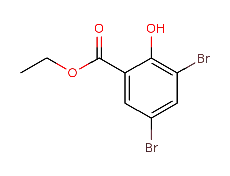 Molecular Structure of 64831-28-3 (Benzoic acid, 3,5-dibromo-2-hydroxy-, ethyl ester)