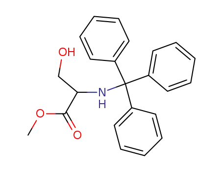Molecular Structure of 13515-76-9 (N-(TRIPHENYLMETHYL)-DL-SERINE METHYL ESTER)