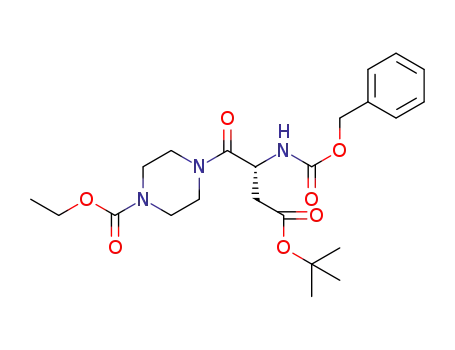 4-((R)-2-benzyloxycarbonylamino-3-tert-butoxycarbonylpropionyl)piperazine-1-carboxylic acid ethyl ester