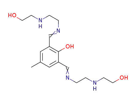 2,6-bis((2-(2-hydroxyethylamino)-ethylimino)methyl)-4-methylphenol
