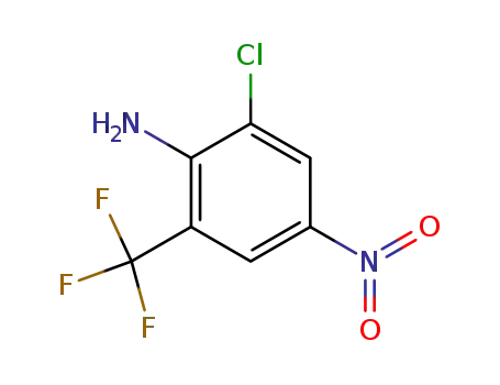 Molecular Structure of 400-67-9 (2-AMINO-3-CHLORO-5-NITROBENZOTRIFLUORIDE)