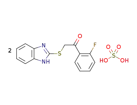 2-{[2-(2-fluorophenyl)-2-oxoethyl]thio}-1H-benzo[d]imidazol-3-ium sulfate