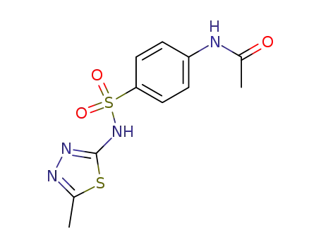 Molecular Structure of 39719-87-4 (N-[4-[[(5-methyl-1,3,4-thiadiazol-2-yl)amino]sulphonyl]phenyl]acetamide)