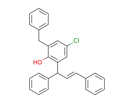 (E)-2-benzyl-4-chloro-6-(1,3-diphenylallyl)phenol