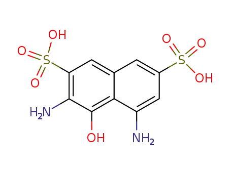 Molecular Structure of 3545-88-8 (3,5-Diamino-4-hydroxy-2,7-naphthalenedisulfonic acid)