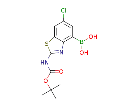 (2-((tert-butoxycarbonyl)amino)-6-chlorobenzo[d]thiazol-4-yl)boronic acid