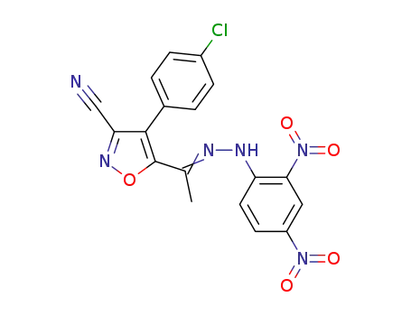 3-cyano-4-(4-chlorophenyl)-5-[1-(2,4-dinitrophenylhydrazino)ethyl]isoxazole