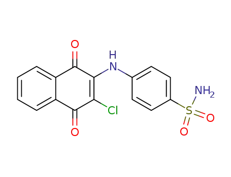 Molecular Structure of 6949-34-4 (4-[(3-chloro-1,4-dioxo-1,4-dihydronaphthalen-2-yl)amino]benzenesulfonamide)