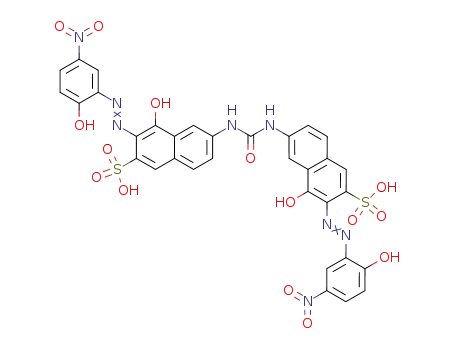 4,4'-dihydroxy-3,3'-bis-(2-hydroxy-5-nitro-phenylazo)-7,7'-ureylene-bis-naphthalene-2-sulfonic acid