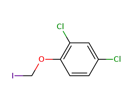 Molecular Structure of 106262-00-4 (Benzene, 2,4-dichloro-1-(iodomethoxy)-)