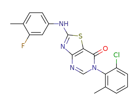 (6-(2-chloro-6-methylphenyl)-2-(3-fluoro-4-methylphenyl)amino)thiazolo[4,5-d]pyrimidin-7(6H)-one