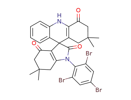 2,2,6',6'-tetramethyl-1'-(2,4,6-tribromophenyl)-2,3,6',7'-tetrahydro-1H-spiro[acridine-9,3'-indole]-2',4,4'(1'H,5'H,10H)-trione