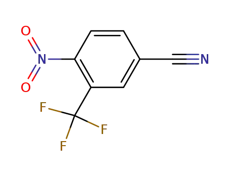 Molecular Structure of 320-36-5 (4-NITRO-3-(TRIFLUOROMETHYL)BENZONITRILE&)