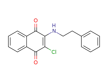 Molecular Structure of 6307-22-8 (2-chloro-3-(phenethylamino)naphthalene-1,4-dione)
