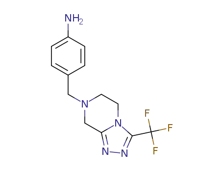 4-((3-(trifluoromethyl)-5,6-dihydro[1,2,4]triazolo[4,3-a]pyrazin-7-(8H)-yl)methyl)benzenamine