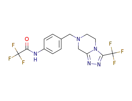 2,2,2-trifluoro-N-(4-((3-(trifluoromethyl)-5,6-dihydro-[1,2,4]triazolo[4,3-a]pyrazin-7(8H)-yl)methyl)phenyl)acetamide