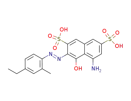 3-(4-ethyl-2-methyl-phenylazo)-5-amino-4-hydroxy-naphthalene-2,7-disulfonic acid
