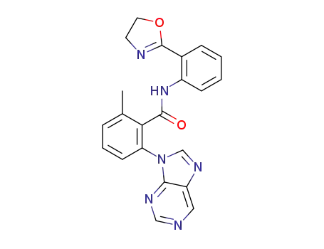 N-(2-(4,5-dihydrooxazol-2-yl)phenyl)-2-methyl-6-(9H-purin-9-yl)benzamide