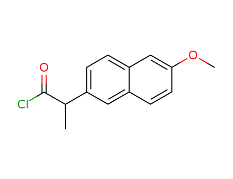 Molecular Structure of 38835-18-6 (2-(6-methoxynaphthalen-2-yl)propanoyl chloride)
