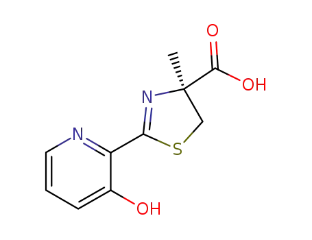 4-Thiazolecarboxylicacid, 4,5-dihydro-2-(3-hydroxy-2-pyridinyl)-4-methyl-, (4S)-