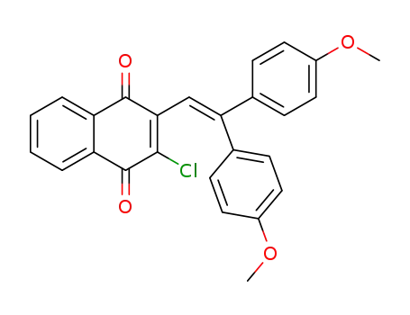 2-chloro-3-<2,2-bis(p-methoxyphenyl)ethenyl>-1,4-naphthoquinone
