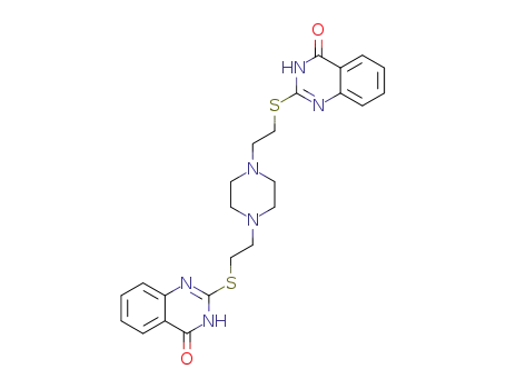 2,2'-((piperazine-1,4-diylbis(ethane-2,1-diyl))bis(sulfanediyl))bis(quinazolin-4(3H)-one)