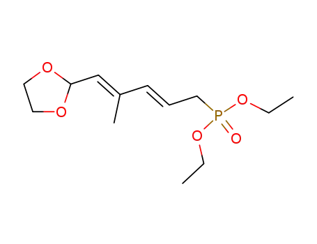 ((2E,4E)-5-[1,3]Dioxolan-2-yl-4-methyl-penta-2,4-dienyl)-phosphonic acid diethyl ester
