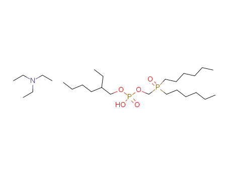 Phosphoric acid dihexyl-phosphinoylmethyl ester 2-ethyl-hexyl ester; compound with triethyl-amine