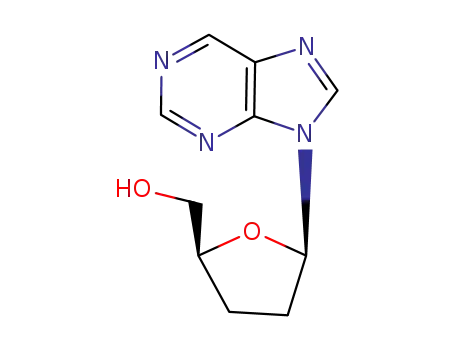 Molecular Structure of 126502-08-7 ([(2S,5R)-5-(9H-purin-9-yl)tetrahydrofuran-2-yl]methanol)