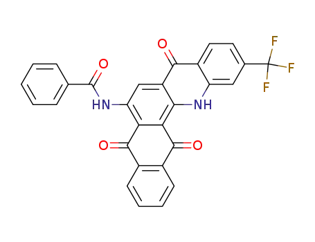 Benzamide, N-[5,8,13,14-tetrahydro-5,8,14-trioxo-11-(trifluoromethyl)naphth[2,3-c]acridin-6-yl]-