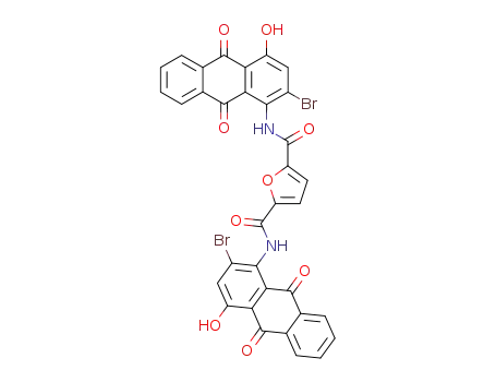 furan-2,5-dicarboxylic acid bis-(2-bromo-4-hydroxy-9,10-dioxo-9,10-dihydro-[1]anthrylamide)