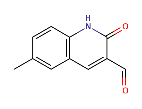 Molecular Structure of 101382-53-0 (6-METHYL-2-OXO-1,2-DIHYDROQUINOLIN-3-CARBALDEHYDE)