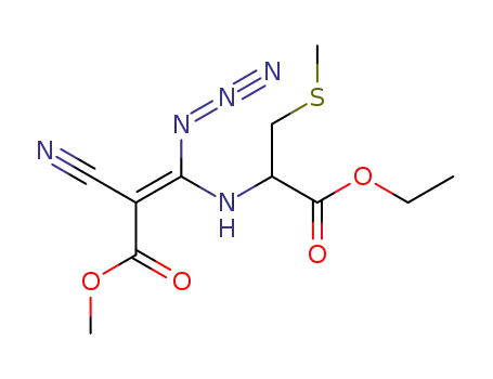 3-Azido-2-cyan-3-(1-ethoxycarbonyl-3-methylthiopropylamino)acrylsaeure-methylester
