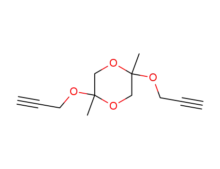 Molecular Structure of 82816-35-1 (1,4-Dioxane, 2,5-dimethyl-2,5-bis(2-propynyloxy)-)