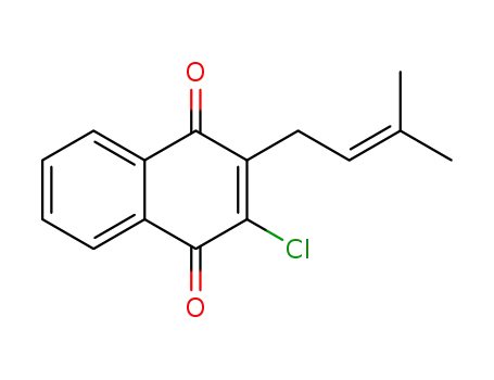 Molecular Structure of 82214-83-3 (2-chloro-3-(3-methylbut-2-en-1-yl)naphthalene-1,4-dione)