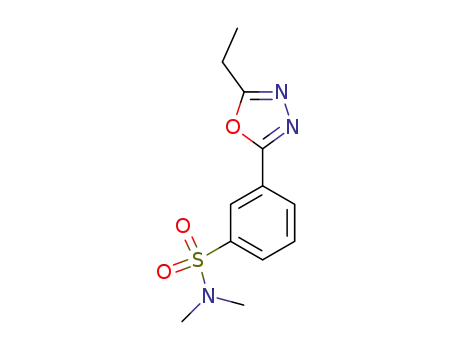 Molecular Structure of 96134-51-9 (Benzenesulfonamide, 3-(5-ethyl-1,3,4-oxadiazol-2-yl)-N,N-dimethyl-)